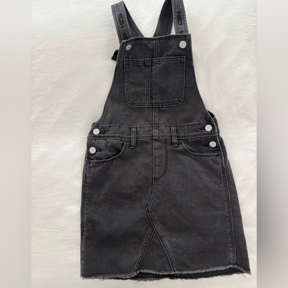 Girls Old Navy Black Denim Overall Dress - Kids Size 8